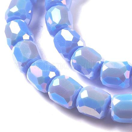 Perles en verre opaque électroplaqué X-GLAA-F108-10A-03-1