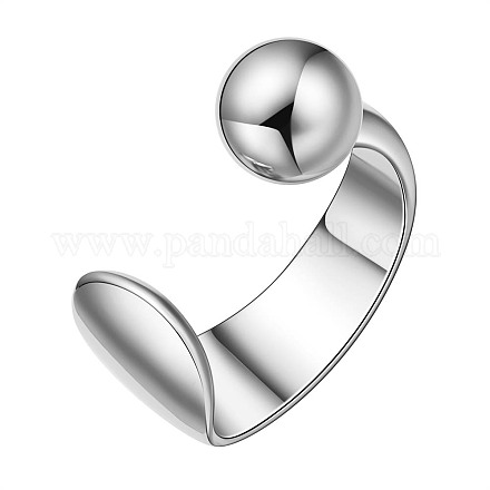Shegrace anelli per polsini regolabili in argento sterling placcato rodio JR842A-1