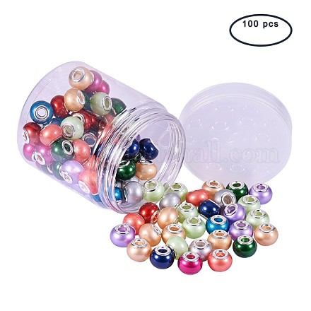 Perles européennes en verre peint GPDL-PH0001-03-1