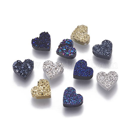 Perlas de resina de piedras preciosas druzy imitación X-RESI-L026-D-1