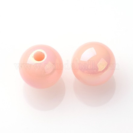 UV Plating Acrylic Round Beads PACR-F006-8mm-12-1