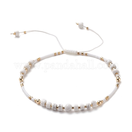Adjustable Nylon Thread Braided Bead Bracelets BJEW-JB05504-03-1