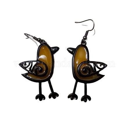 Серьги-подвески из сплава с птицами и смолой FS-WG8BC40-04-1