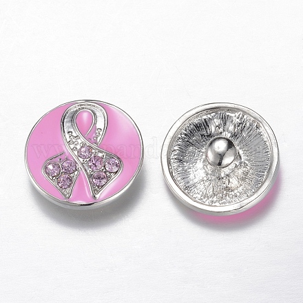 Alloy Rhinestone Snap Buttons SNAP-R029-16P-1