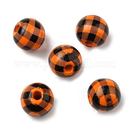 Perles européennes en bois d'automne WOOD-H105-04A-01-1