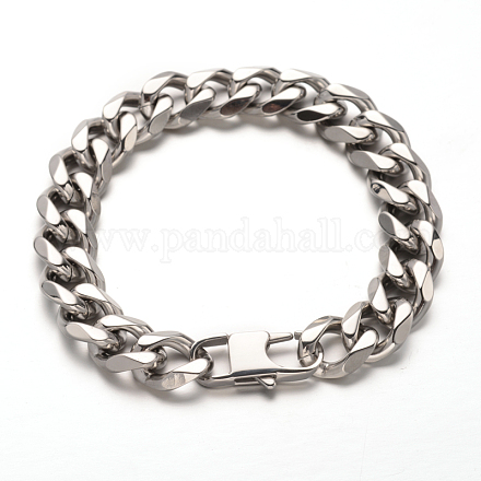 201 inox cordoli in acciaio catene braccialetti BJEW-L499-04P-1