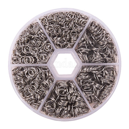 304 разрезные кольца из нержавеющей стали разрезные кольца наружный диаметр 5-8мм для изготовления ювелирных изделий STAS-PH0004-02-1
