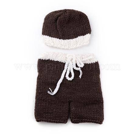 Costume de bonnet de bébé en crochet AJEW-R030-57-1