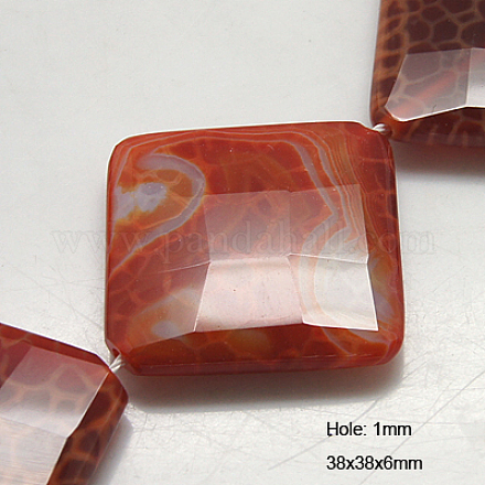 Natural Fire Crackle Agate Beads Strands G-G238-28x28mm-02-1