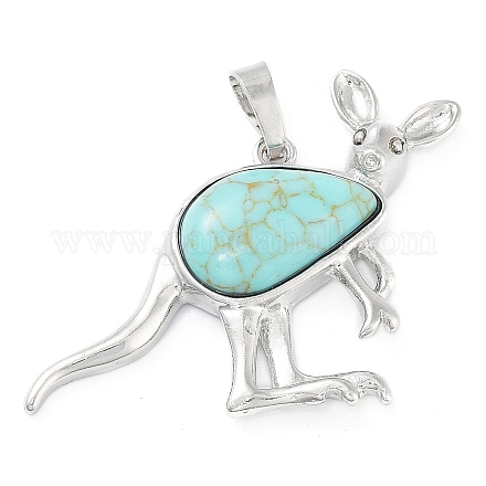 Synthetic Turquoise Pendants G-A176-A10-1