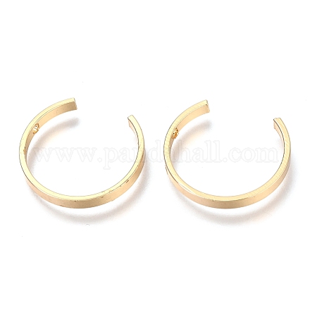 Brass Hoop Earring Findings KK-H748-03G-1