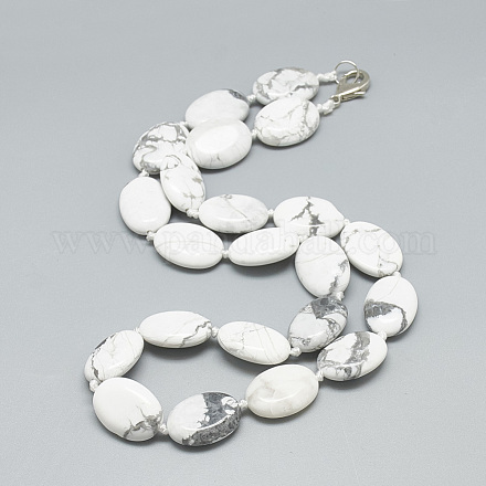 Natural Howlite Beaded Necklaces NJEW-S402-10-1