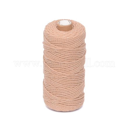 Круглый хлопковый плетеный шнур длиной 100 м. PW-WG54274-47-1
