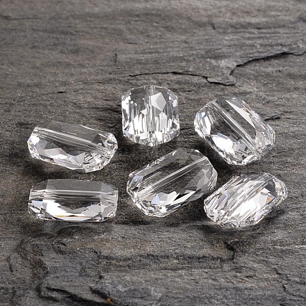 Austrian Crystal Faceted Emerald Cut Beads 5515-14x9.5-001(U)-1