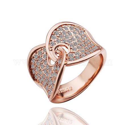 Великолепный сплав олова чешский горный хрусталь палец кольца для женщин RJEW-BB14029-8-1