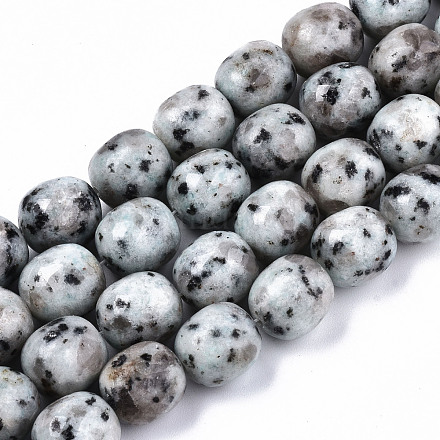 Jaspe de sésame naturel / perles de jaspe kiwi G-S359-221-1