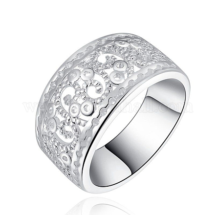 Винтаж элегантный стиль моды латунные полые металлические кольца RJEW-EE0002-006P-G-1