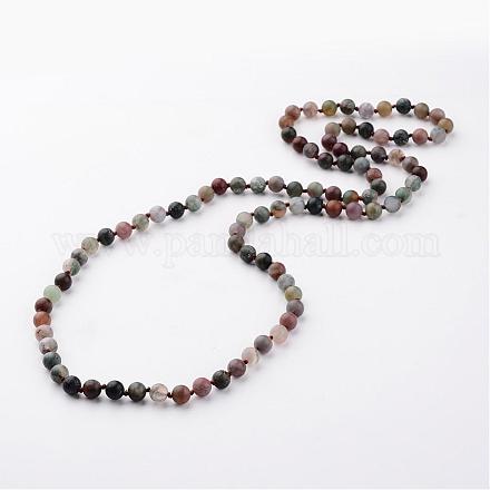 Natural Indian Agate Necklaces NJEW-D264-17-1