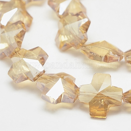 Electroplate Glass Beads Strands EGLA-N0001-29-C05-1