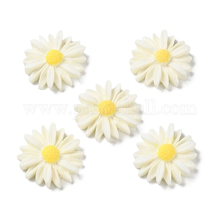 Flatback Hair & Costume Accessories Ornaments Scrapbook Embellishments Resin Flower Daisy Cabochons CRES-XCP0001-26-1