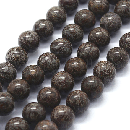 Obsidienne perles brins GSR009-1-1