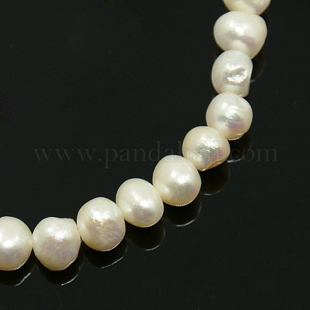 Natural Cultured Freshwater Pearl Beads Strands PEAR-N002-07-1