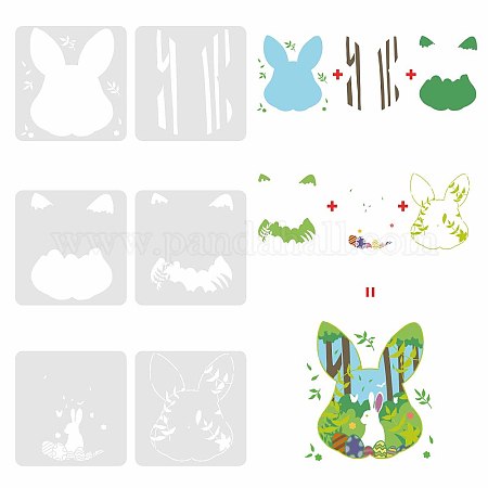 Wholesale PET Hollow out Drawing Painting Stencils Sets for Kids