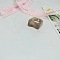 1Pc Rectangle Acrylic Cuff Rings, Tan, Inner Diameter: 17mm