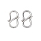 Non-Tarnish 304 Stainless Steel S-Hook Clasps, for Necklace, Bracelet Making, Stainless Steel Color, 12.5x7.5x1mm