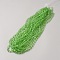 Glass Beads Strands, Teardrop, Pale Green, 8x12mm, Hole: 1.6mm, about 58pcs/strand, 27.24''(69.2cm)