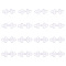 16Pcs Handmade Chinese Frogs Knots Buttons Sets, Polyester Buttons, Flower Shape, White, 140x55x14.5mm, 16pcs/box