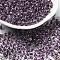 Transparent Glass Round Seed Beads, Inside Colours, Round, Dark Blue, 6/0, 4x3mm, Hole: 1.2mm, about 161pcs/10g