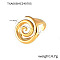 Vortex 304 Stainless Steel Adjustable Cuff Open Rings, Golden, 19mm, Inner Diameter: Adjustable