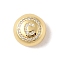 Rack Plating Brass & Cubic Zirconia Pendants, Cadmium Free & Lead Free, Long-Lasting Plated, Flat Round with Letter, Letter C, 13x7mm, Hole: 4x3mm