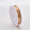 Round Copper Jewelry Wire, Long-Lasting Plated, Light Gold, 24 Gauge, 0.5mm, about 20.34 Feet(6.2m)/roll