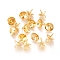 201 Stainless Steel Peg Bails Pendants, for Half-driled Beads, Real 18K Gold Plated, 10x8mm, Hole: 2mm, Pin:1.2mm