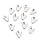 Non-Tarnish 304 Stainless Steel Pendants, Matte Style, Greek Alphabet, Stainless Steel Color, Letter.N, Letter.N: 9.5x8x1.5mm, Hole: 1.5mm