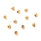 Brass Beads, Long-Lasting Plated, Cadmium Free & Nickel Free & Lead Free, Pumpkin, Real 18K Gold Plated, 3mm, Hole: 0.9mm