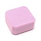 Plastic with Velvet Jewelry Set Box, Bracelets, Necklaces and Ring Gift Boxes, Square, Plum, 9.1x9.1x4.1cm