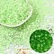 6/0 Luminous Glass Seed Beads, Round Hole, Frosted Inside Colours, Glow in the Dark, Rondelle, Pale Green, 4.5x3.5mm, Hole: 1.5mm, about 4500pcs/pound