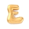 304 Stainless Steel Pendants, Letter Charm, Ion Plating(IP), Real 18K Gold Plated, Letter E, 22.5x18.5x5.5mm, Hole: 3.5x2.2mm
