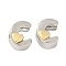 Brass Beads, Platinum & Golden, Letter C, 11x8.5x7.5mm, Hole: 5x4mm