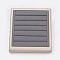 PU Leather Jewelry Ring Displays, with Board, Rectangle, Gray, 25x22x5cm