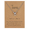 Alloy Constellation Pendant Necklaces, Platinum, Taurus, 16.14 inch(41cm)