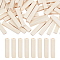 50Pcs Wood Beads, Rectangle, PapayaWhip, 50x10x9.5mm, Hole: 4.5mm