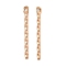 Ion Plating(IP) 304 Stainless Steel Pendants, Rose Gold, 20x2x1.2mm,Hole:1mm