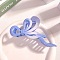 Plastic Claw Hair Clips, Two Tone, Butterfly, Lilac, 110x70mm