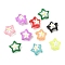 Handmade Lampwork Enamel Beads, Hand Drawn Beads, Star, Mixed Color, 12x13x8mm, Hole: 1.2mm