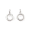 Tibetan Style Hangers, Bail Beads, Rondelle, Cadmium Free & Lead Free, Silver, 6.5x2mm, Hole: 2mm, Inner Diameter: 3mm