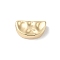 Brass Beads, Half Round, Real 18K Gold Plated, 6x11x3.5mm, Hole: 1.8mm